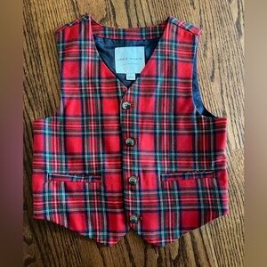 Janie and Jack The Tartan Holiday Vest size 6